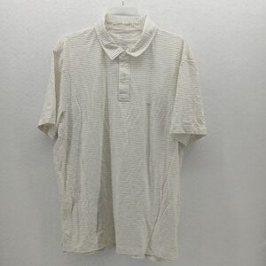 American Eagle Outfitters Men's Polo - Cream Stripes